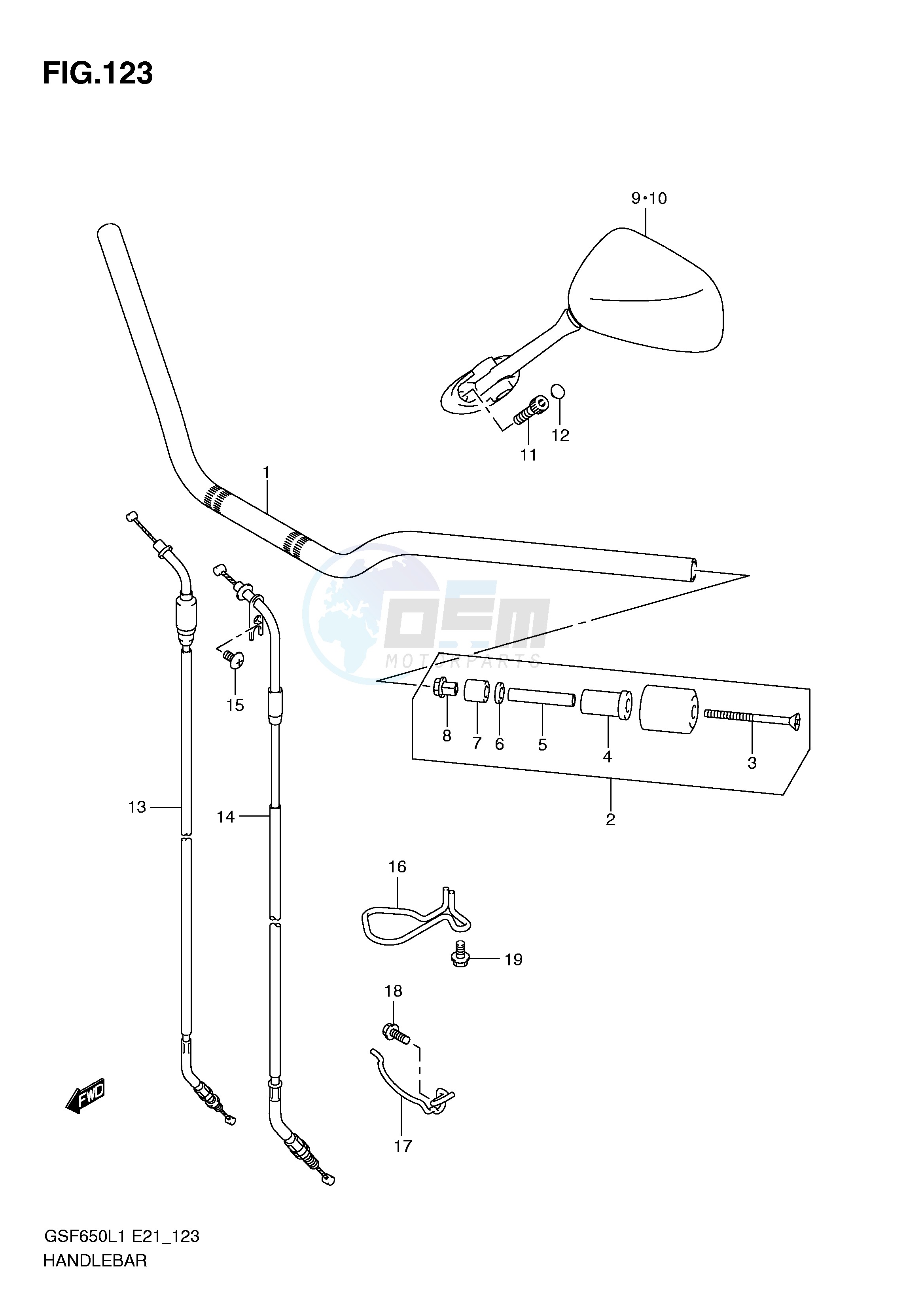 HANDLEBAR (GSF650SL1 E21) image