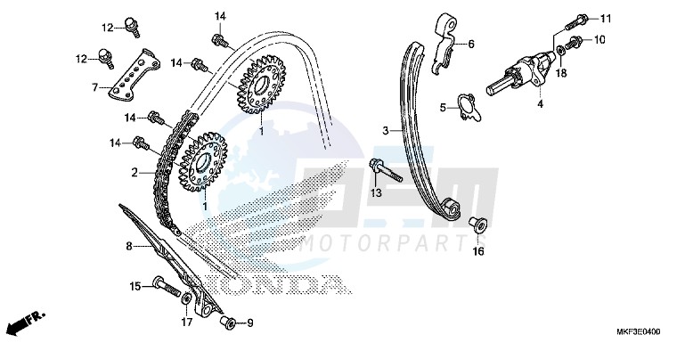 CAM CHAIN/ TENSIONER image