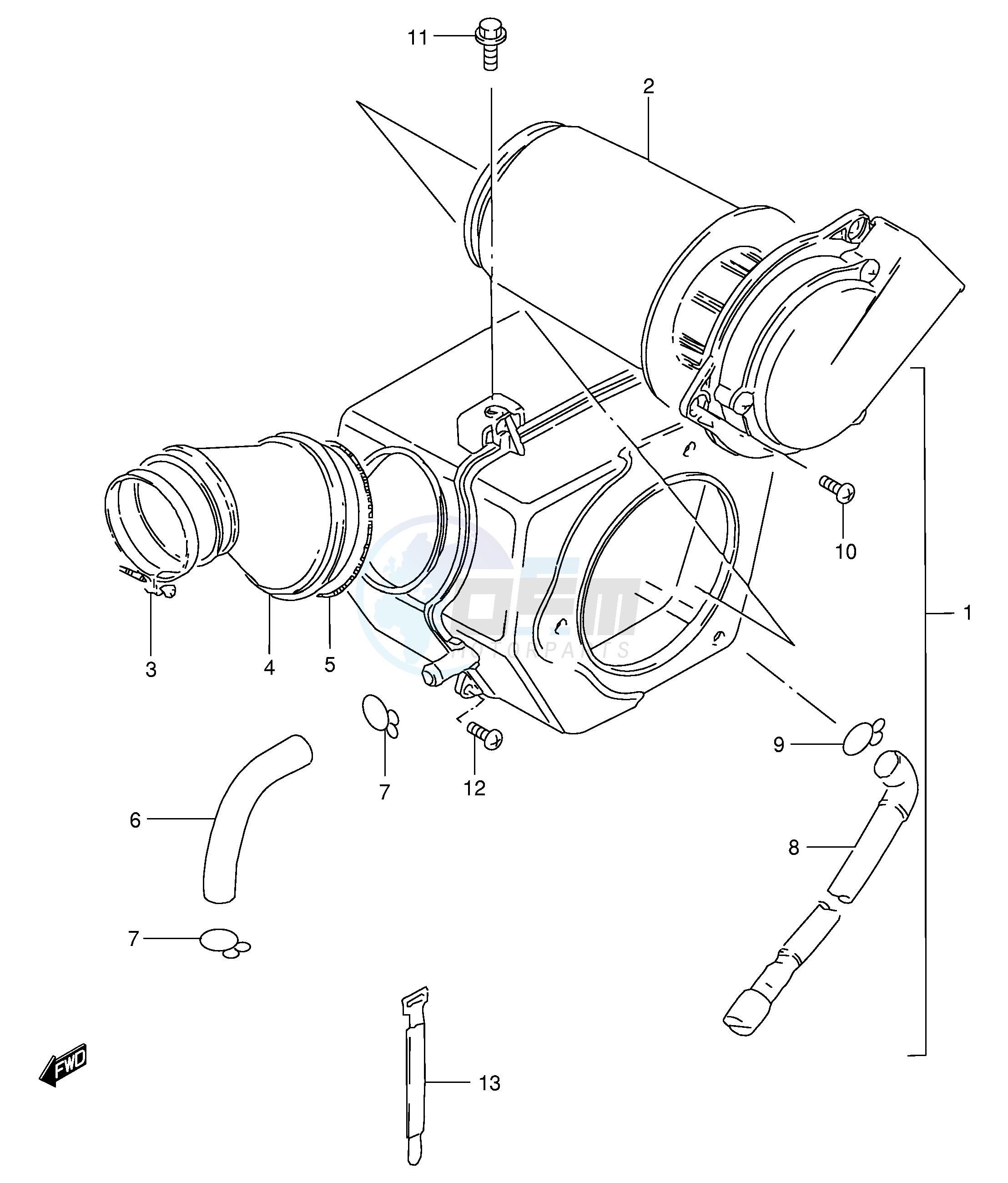 AIR CLEANER (GS125UR E71) blueprint