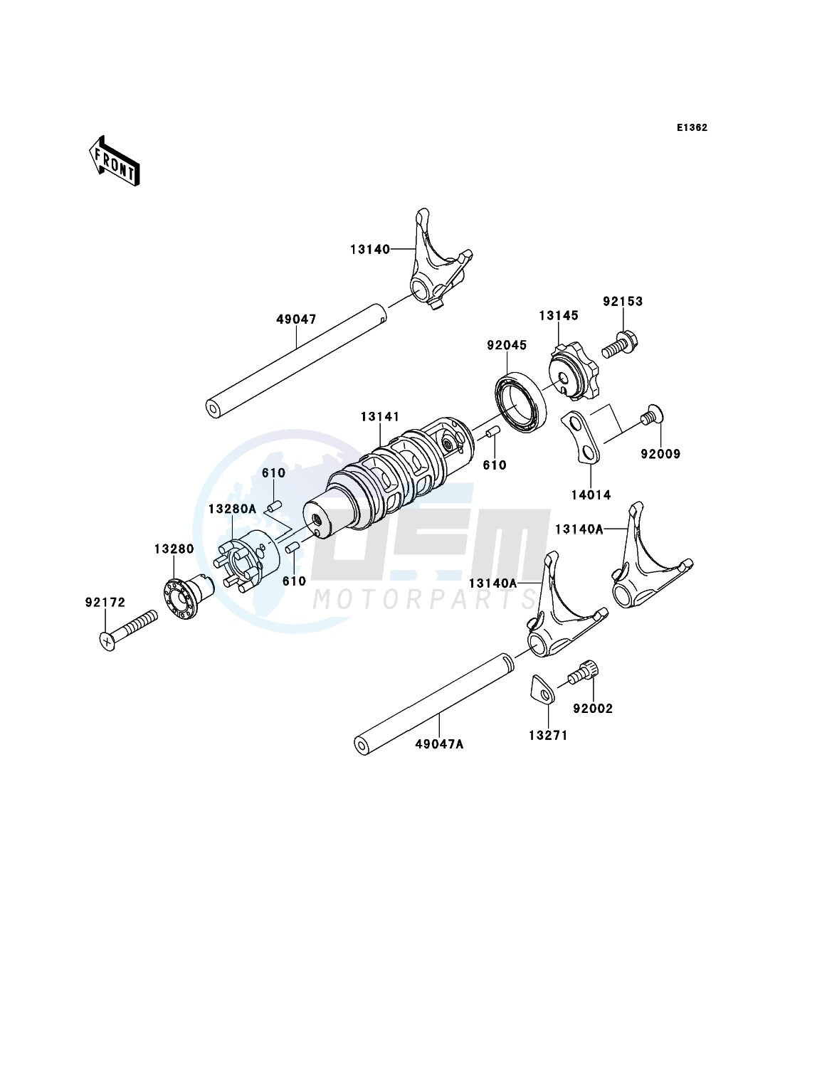 Gear Change Drum/Shift Fork(s) blueprint