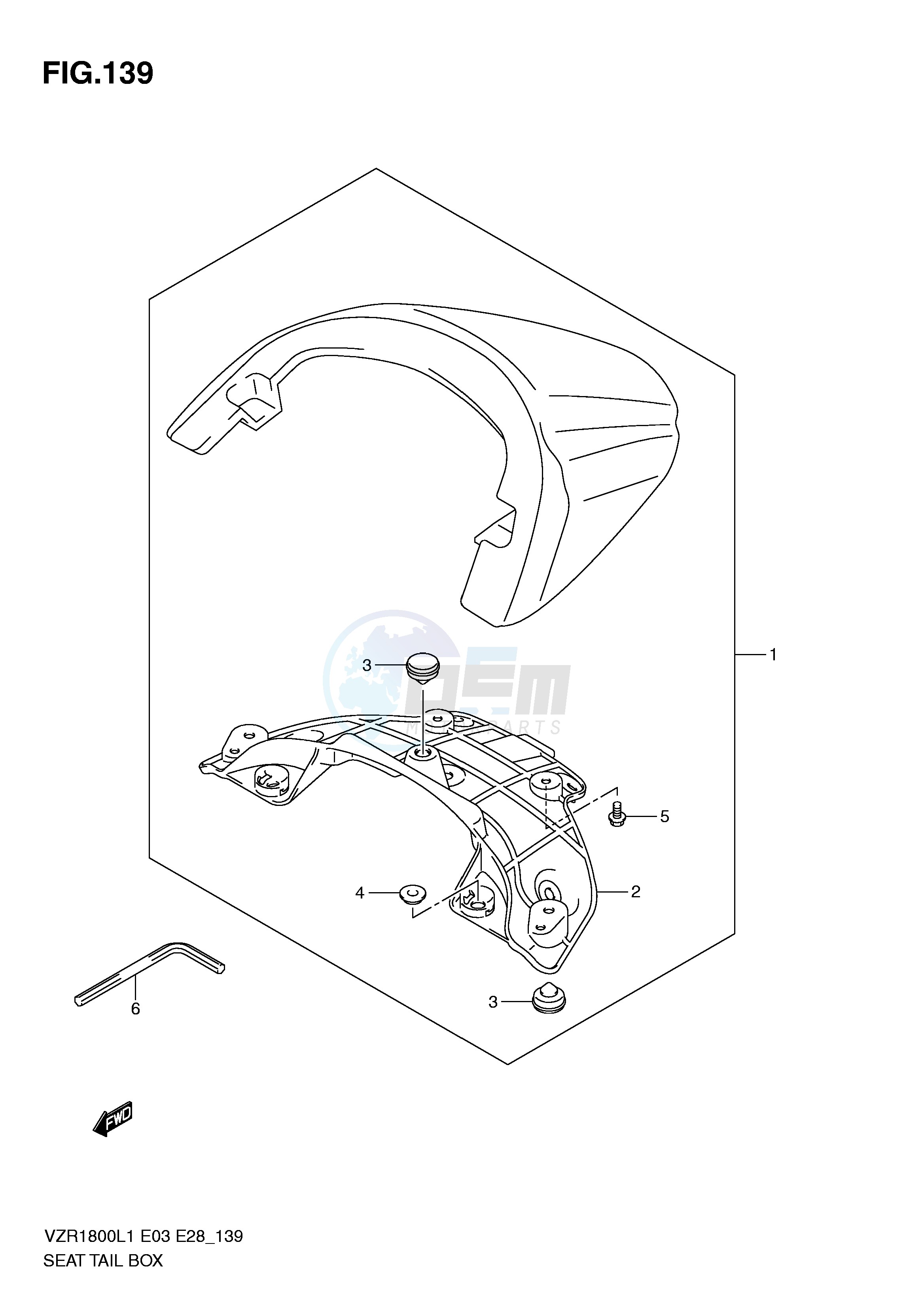 SEAT TAIL BOX (VZR1800L1 E3) blueprint
