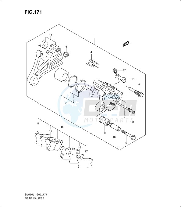REAR CALIPER (DL650L1 E24) blueprint