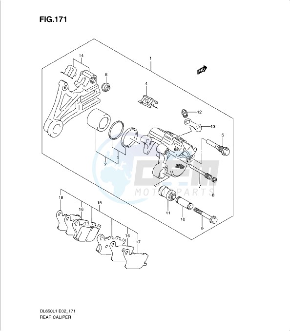 REAR CALIPER (DL650L1 E24) image