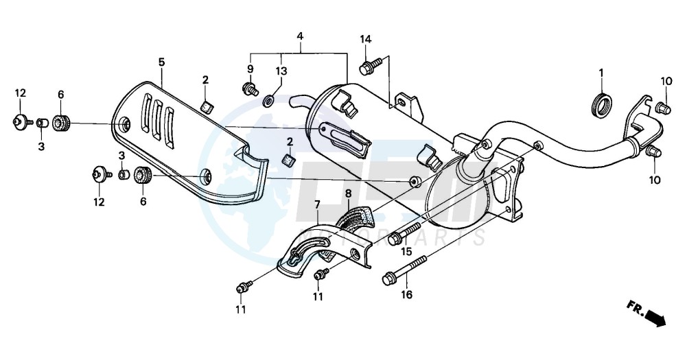 EXHAUST MUFFLER (SH75P/S/DP/DS) image