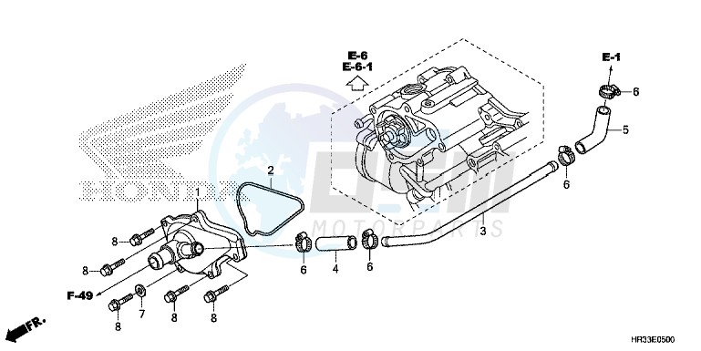 WATER PUMP COVER blueprint