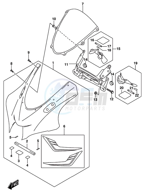 COWLING BODY (GSX-R1000AL8 E21) (FOR YWW) image