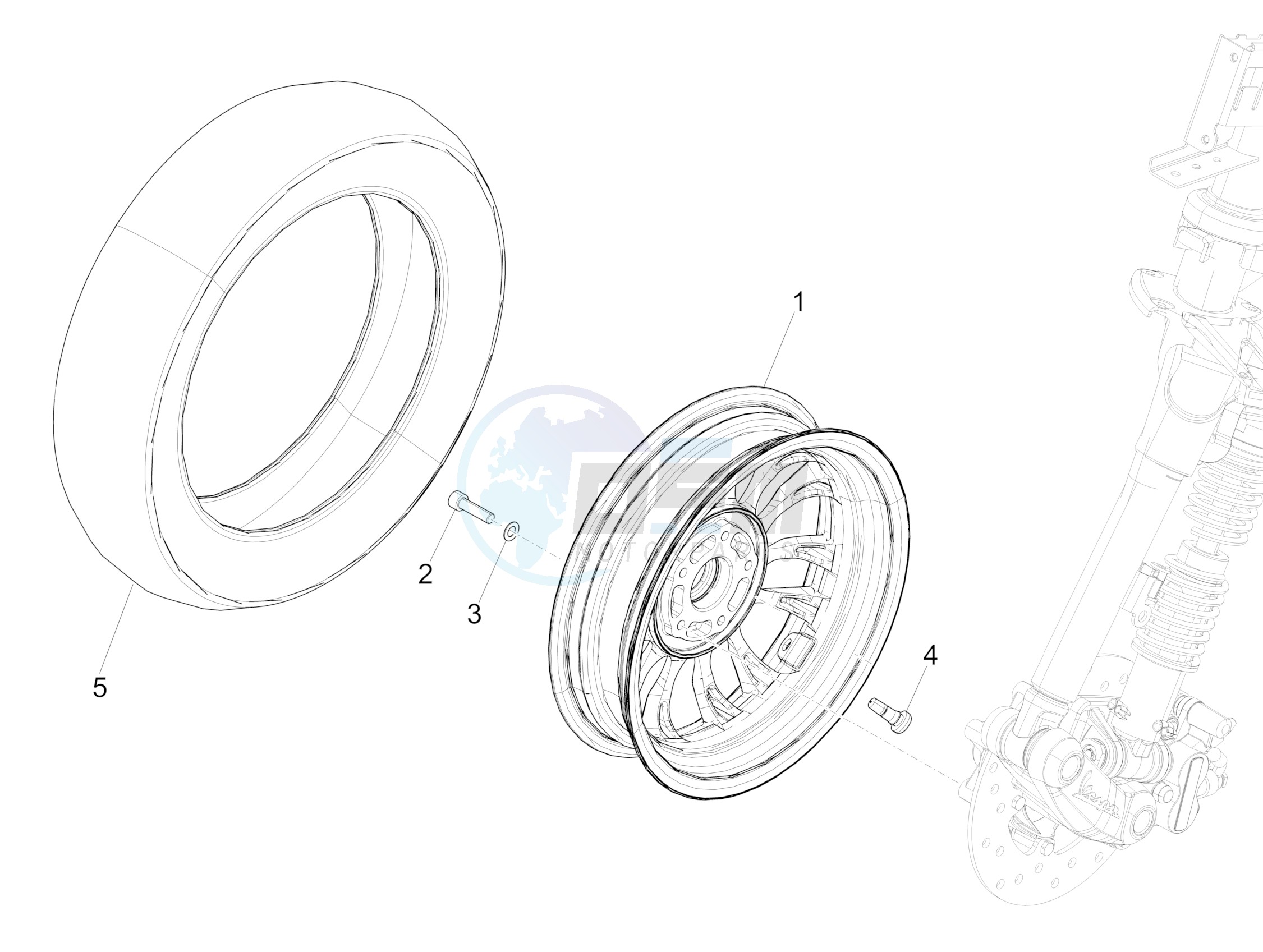 Front wheel blueprint