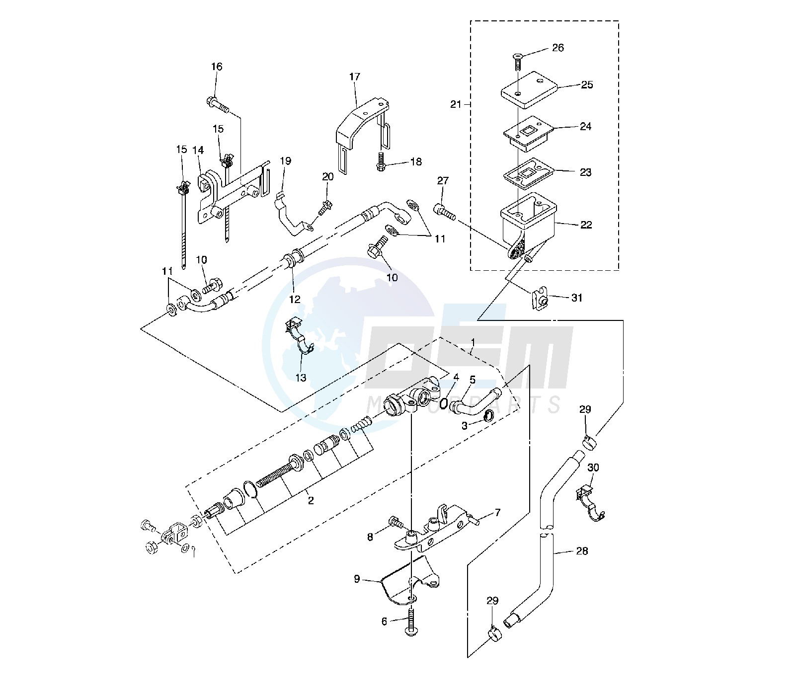 REAR MASTER CYLINDER blueprint