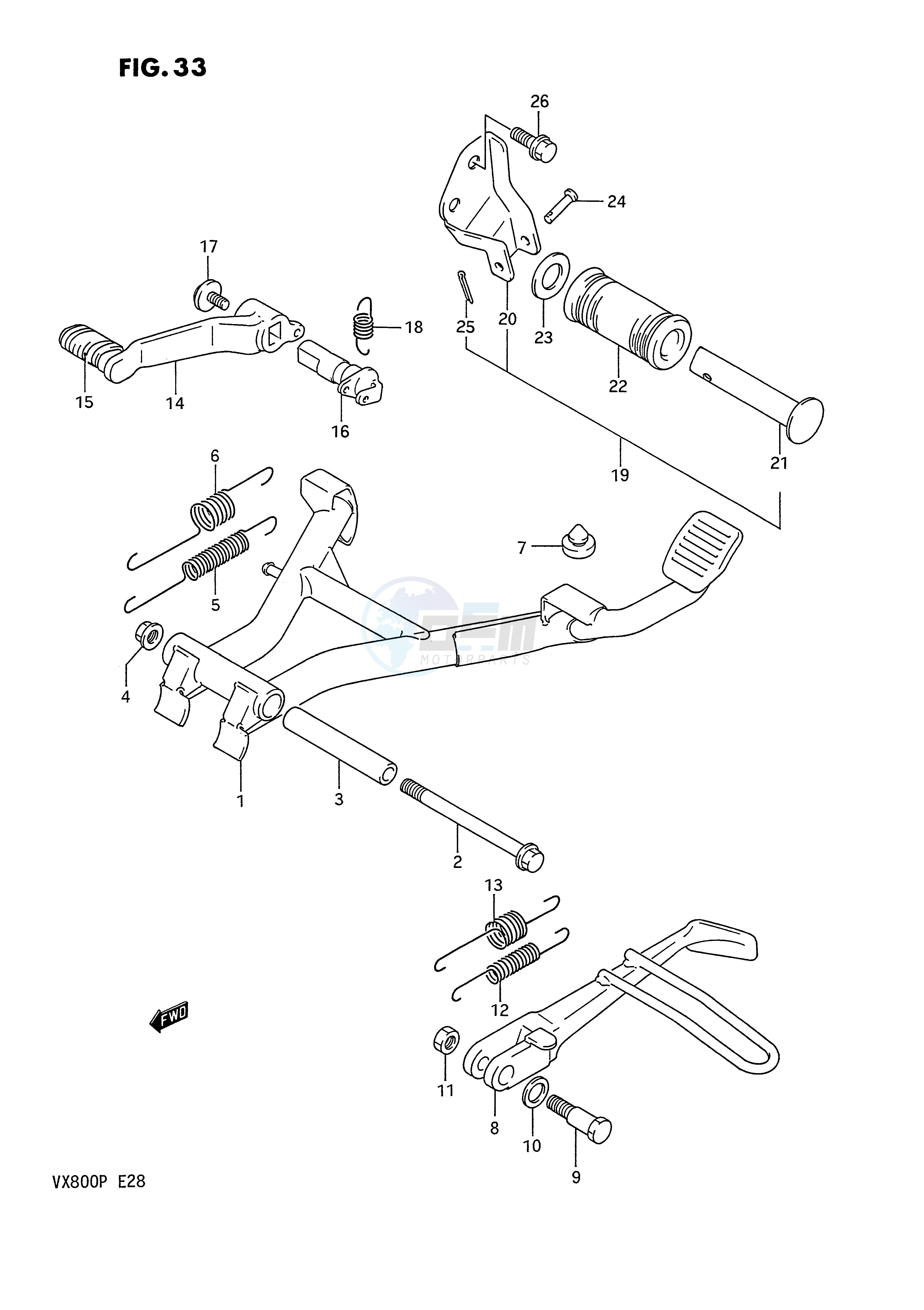 STAND - REAR BRAKE blueprint