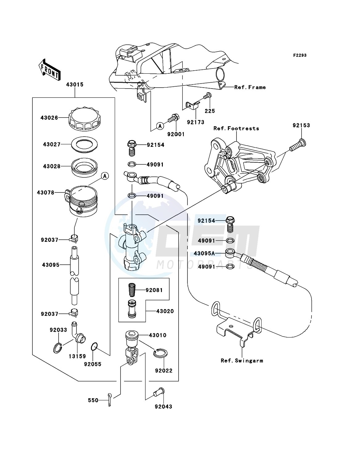 Rear Master Cylinder blueprint