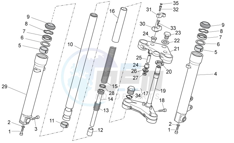 Front fork II blueprint