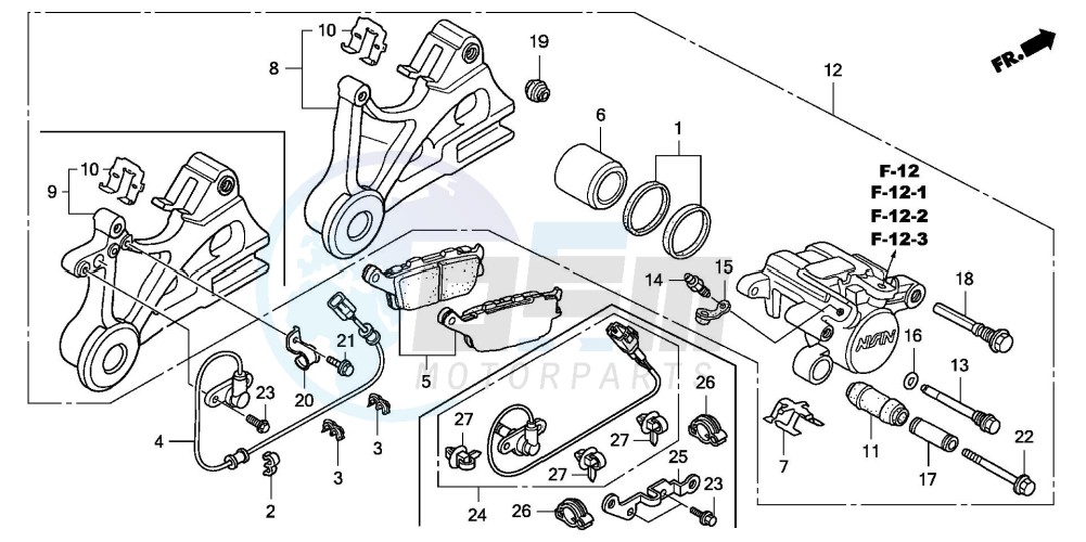 REAR BRAKE CALIPER image