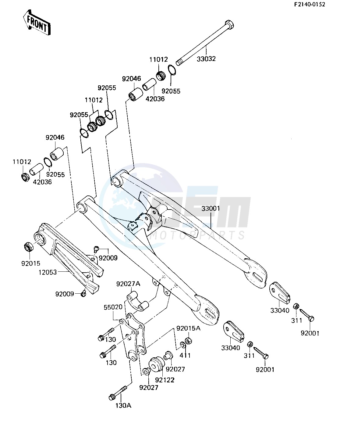 SWING ARM -- 84 KX80-E2- - blueprint