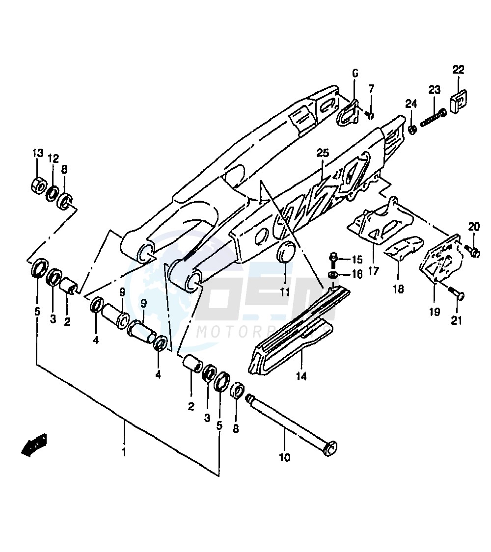 REAR SWINGING ARM (MODEL T) image