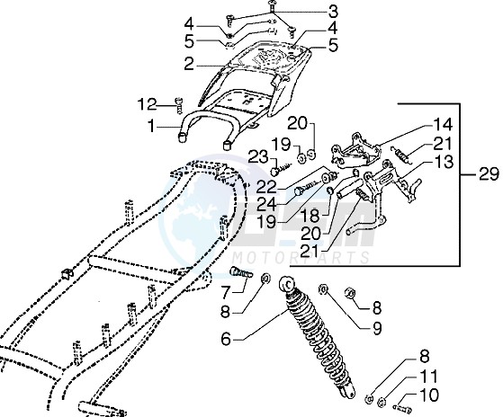 Rear shock absorber-Stand image