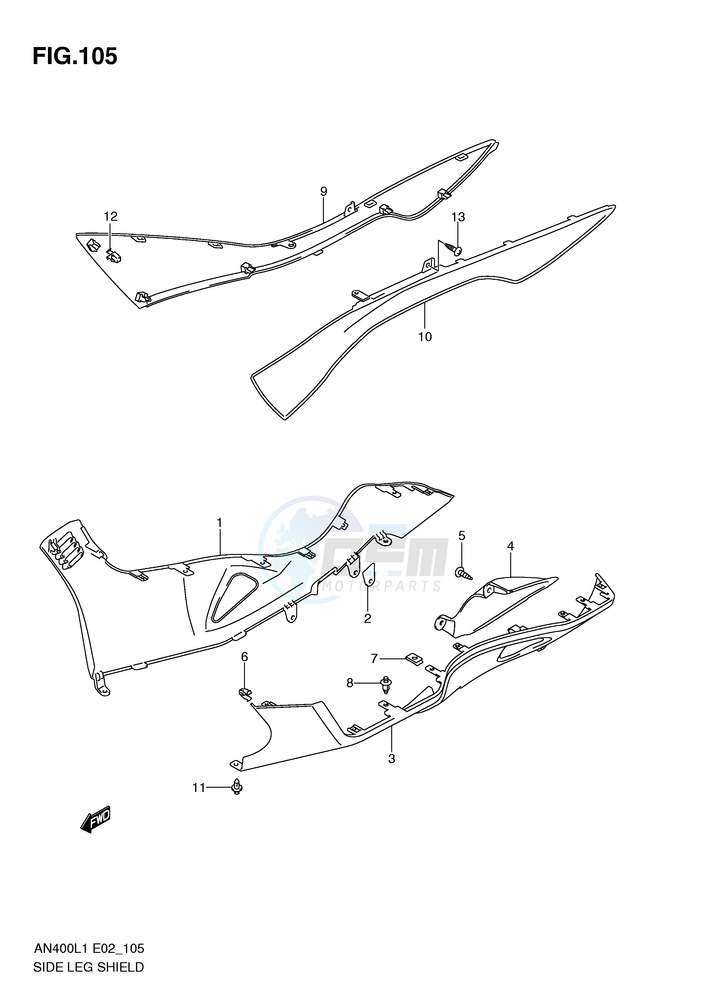 SIDE LEG SHIELD (AN400ZAL1 E2) blueprint