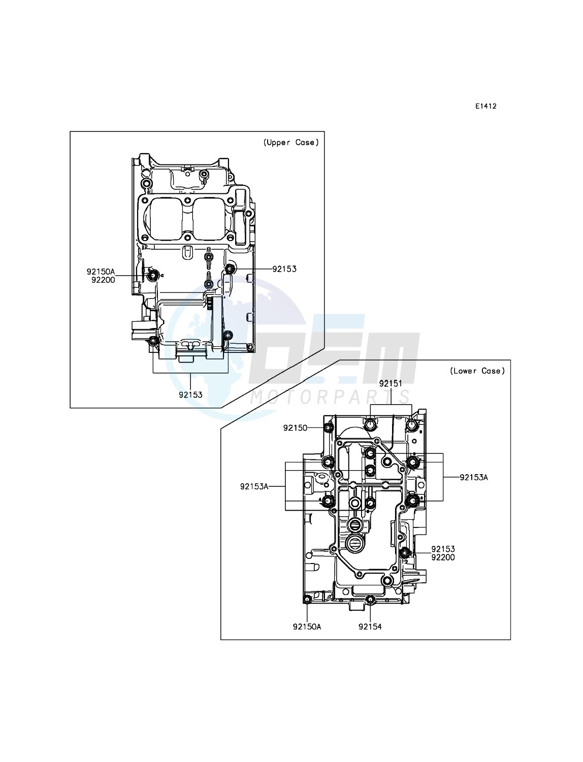 Crankcase Bolt Pattern blueprint