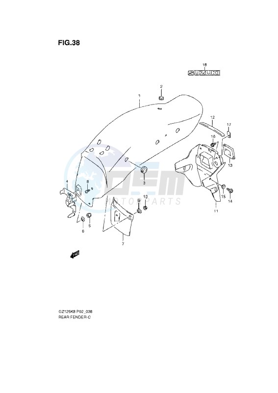 REAR FENDER K8 image