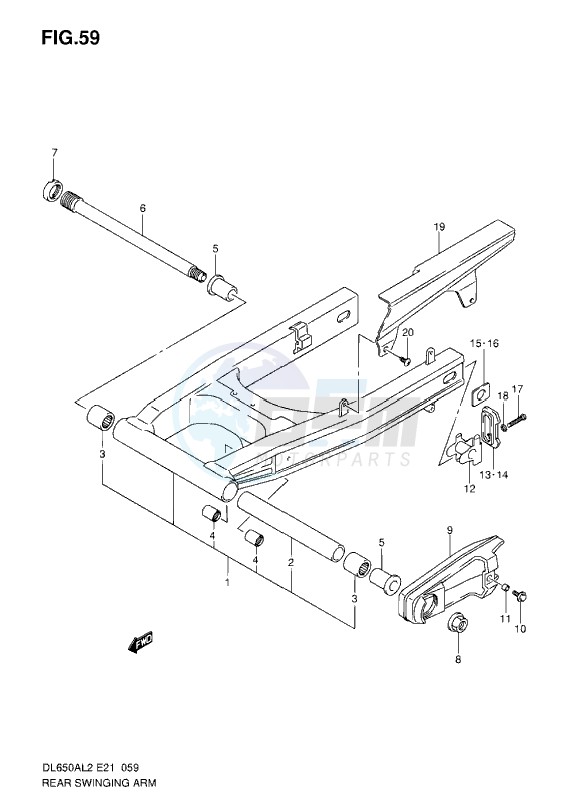 REAR SWINGING ARM image