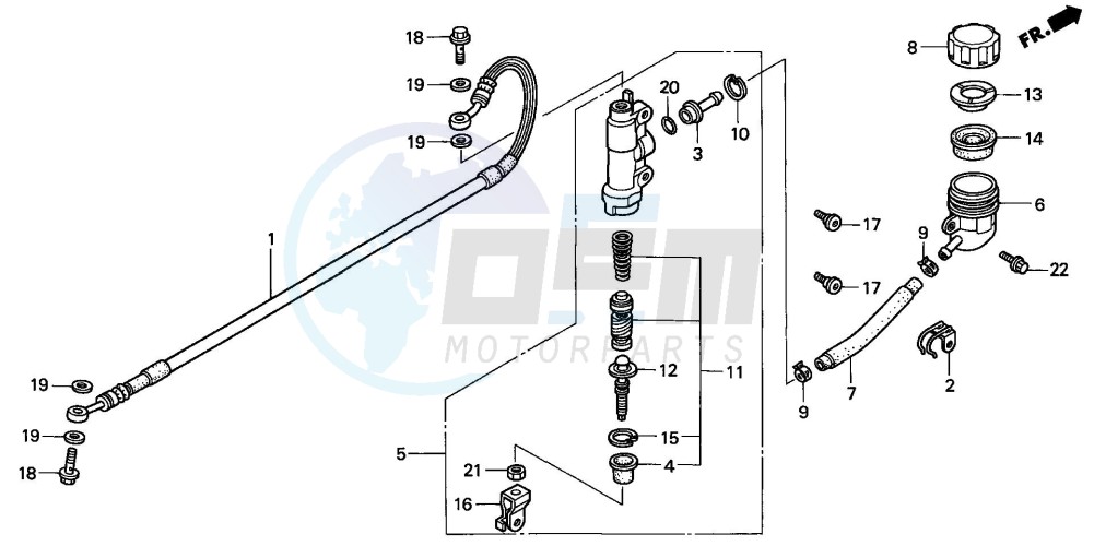 REAR BRAKE MASTER CYLINDER image