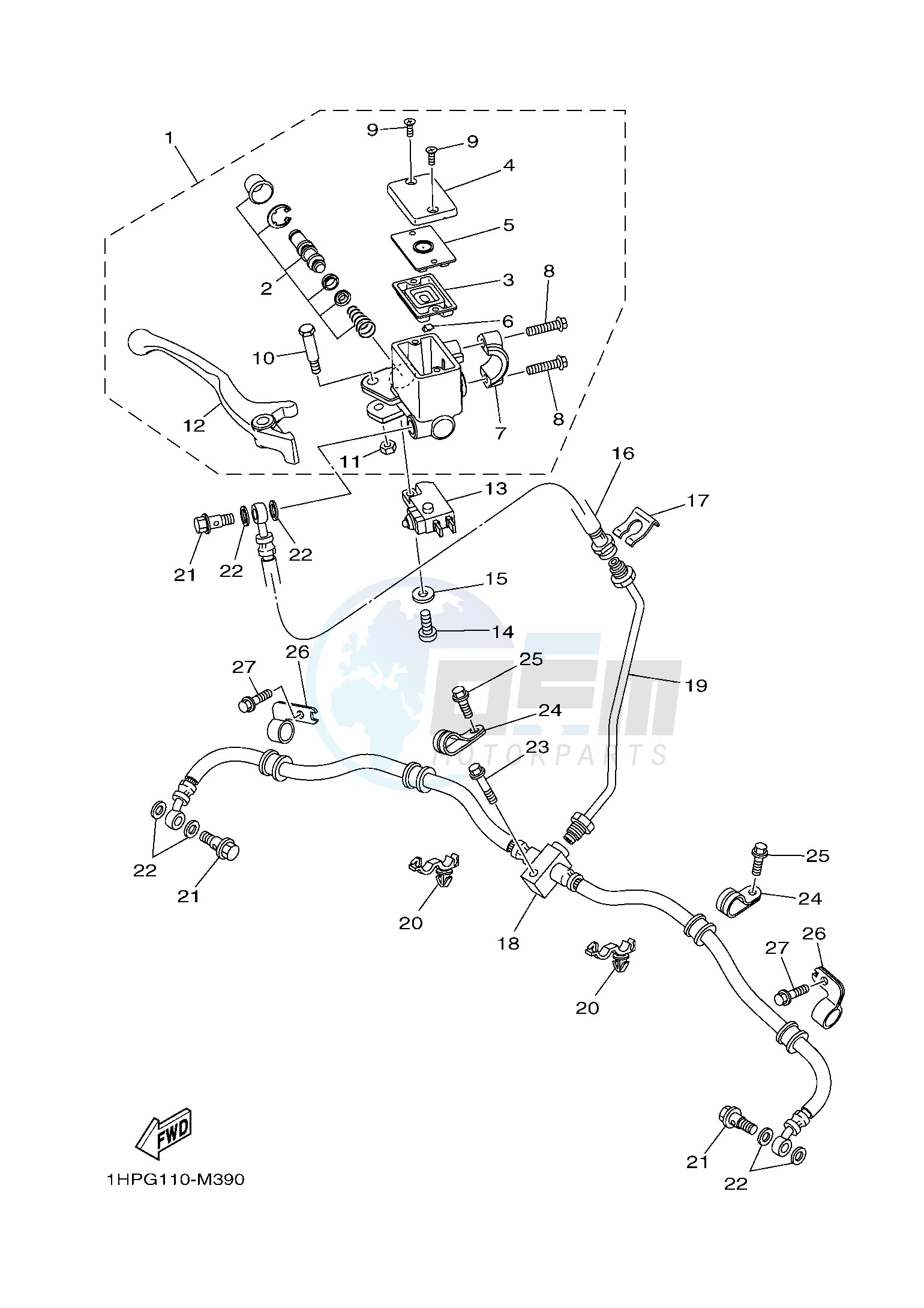 FRONT MASTER CYLINDER image