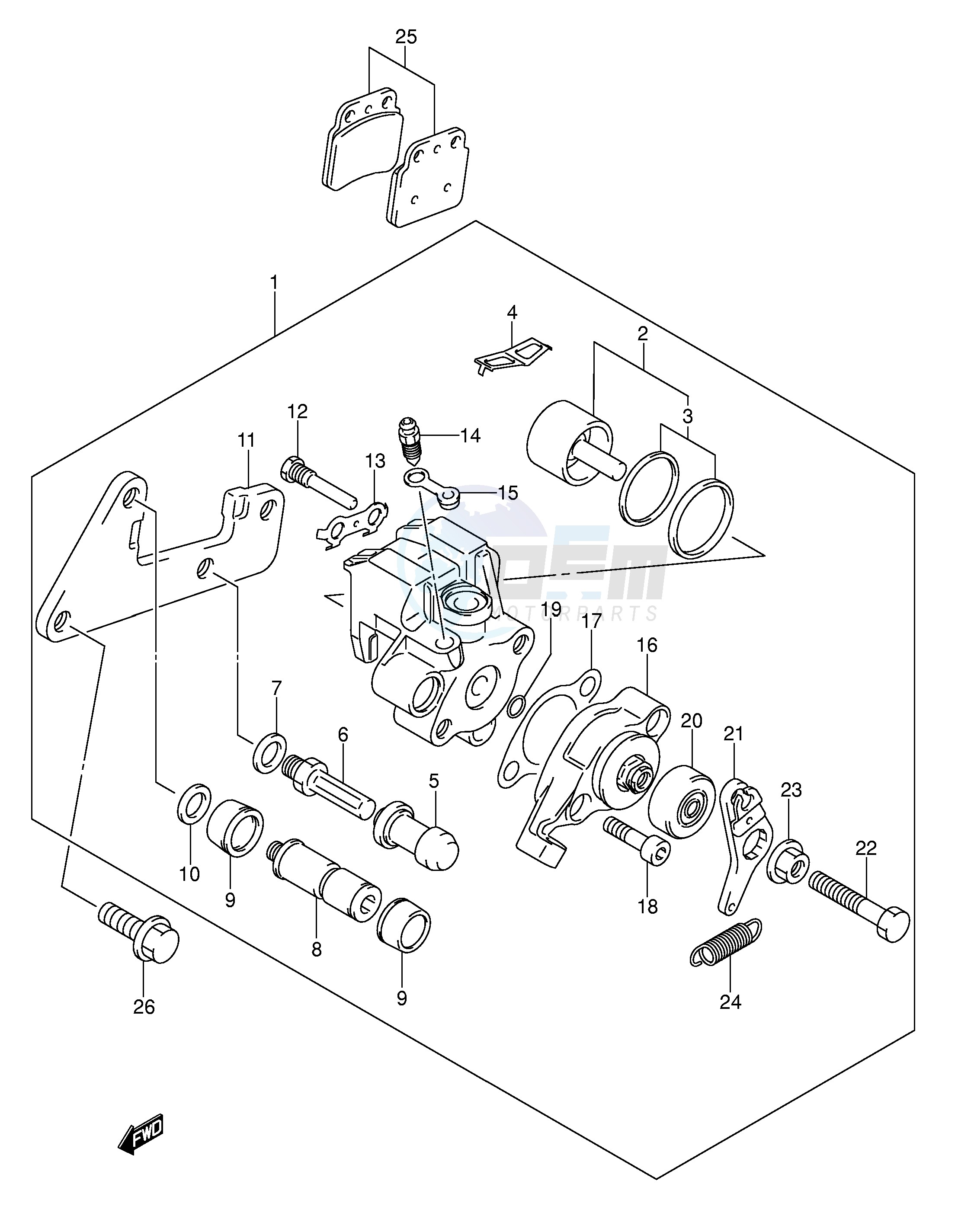 REAR CALIPER blueprint