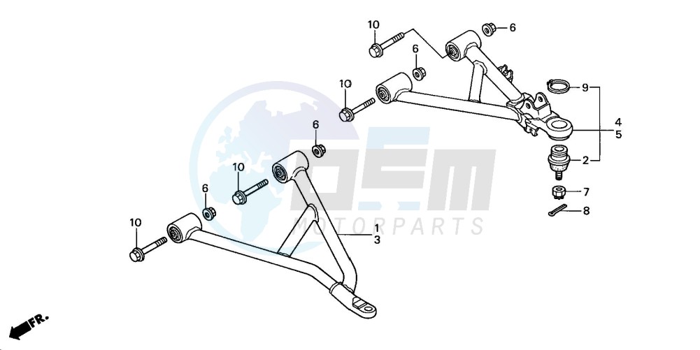 FRONT ARM (TRX350TM/TE) image