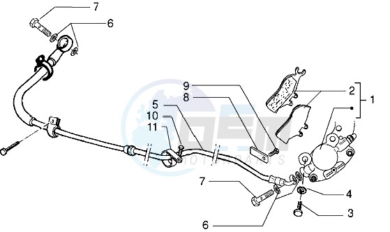 Rear brake piping-Rear breke c blueprint