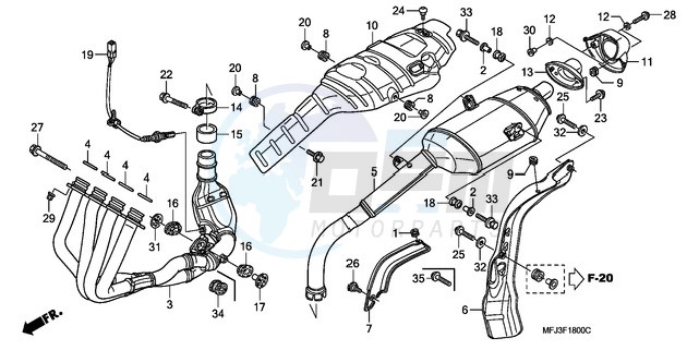 EXHAUST MUFFLER blueprint