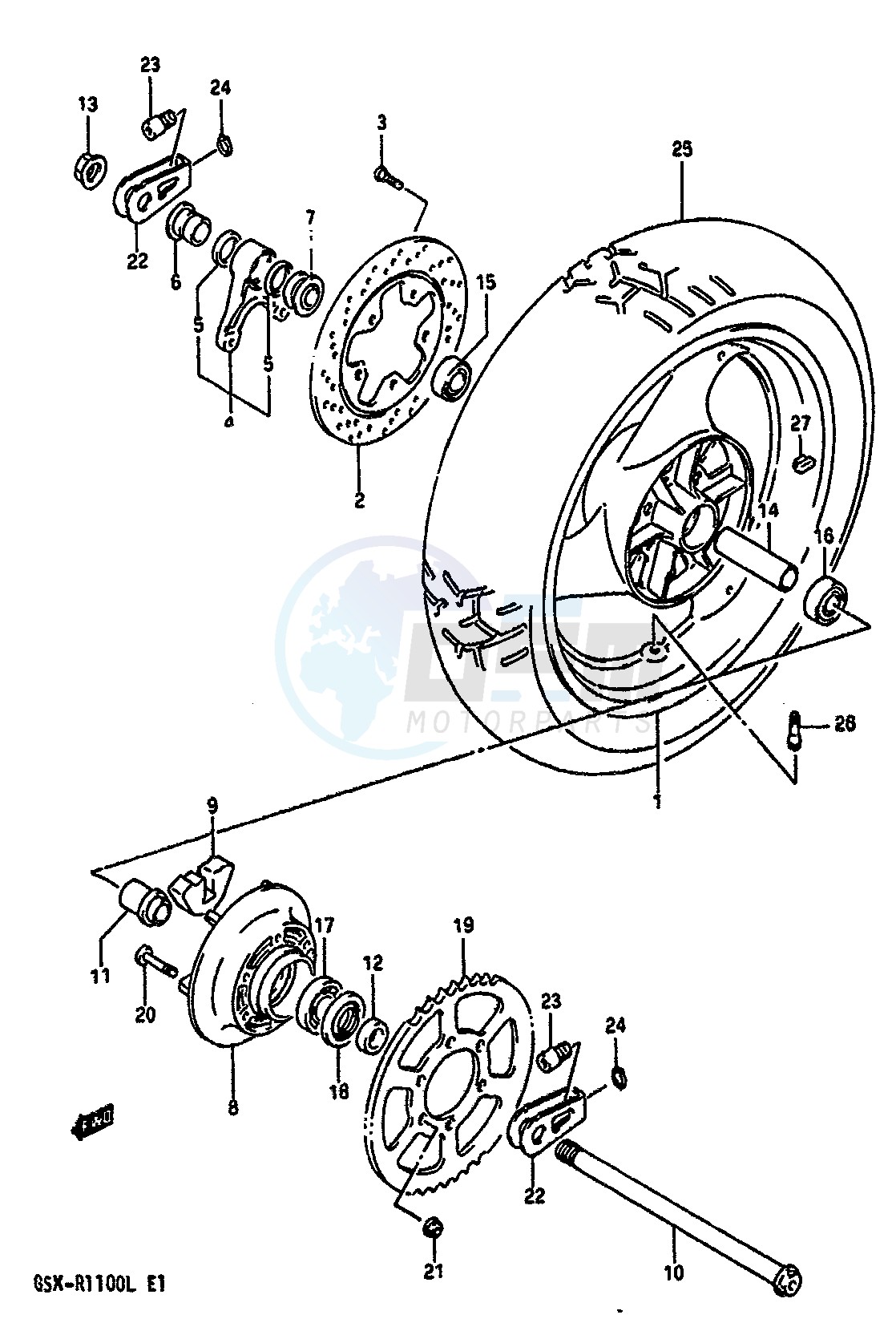 REAR WHEEL (MODEL L) image