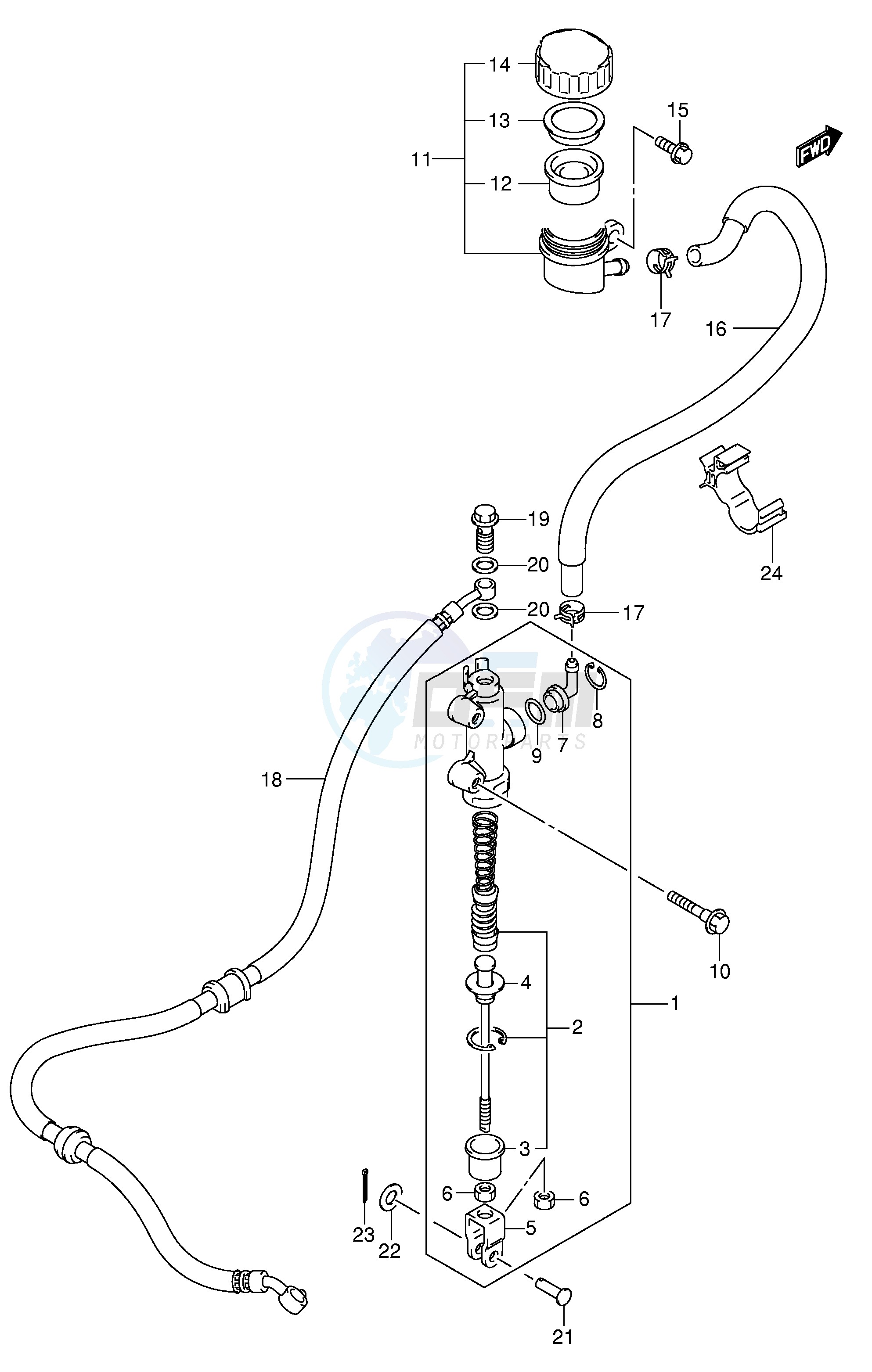 REAR MASTER CYLINDER image