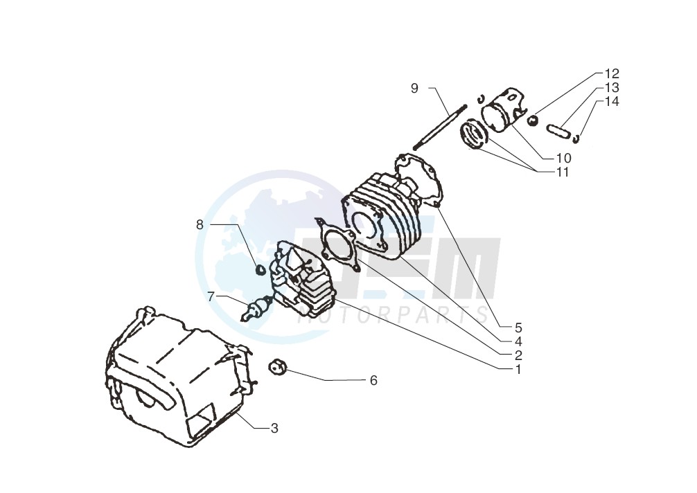 Cylinder-piston-wrist pin assy. image