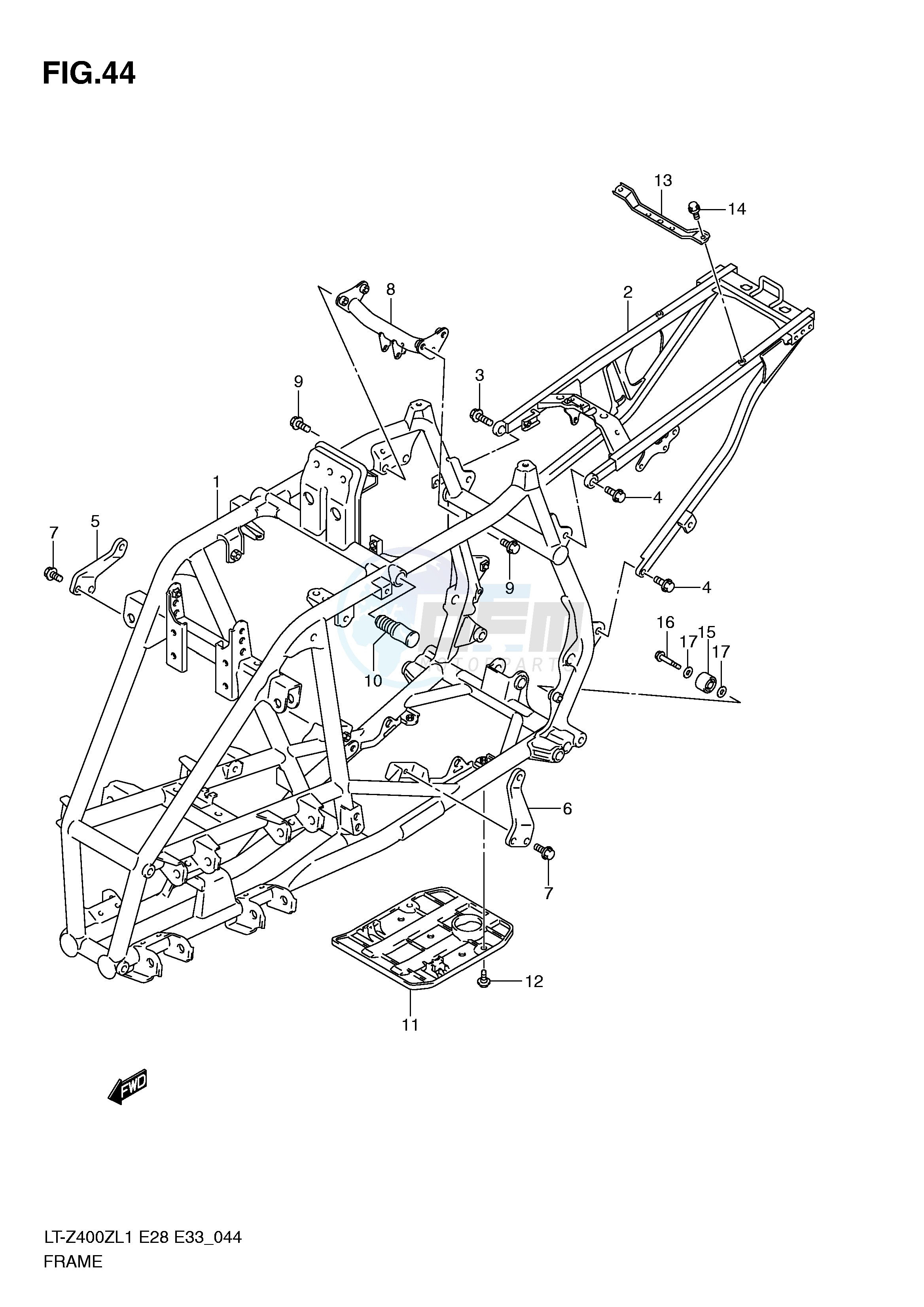 FRAME (LT-Z400L1 E33) blueprint