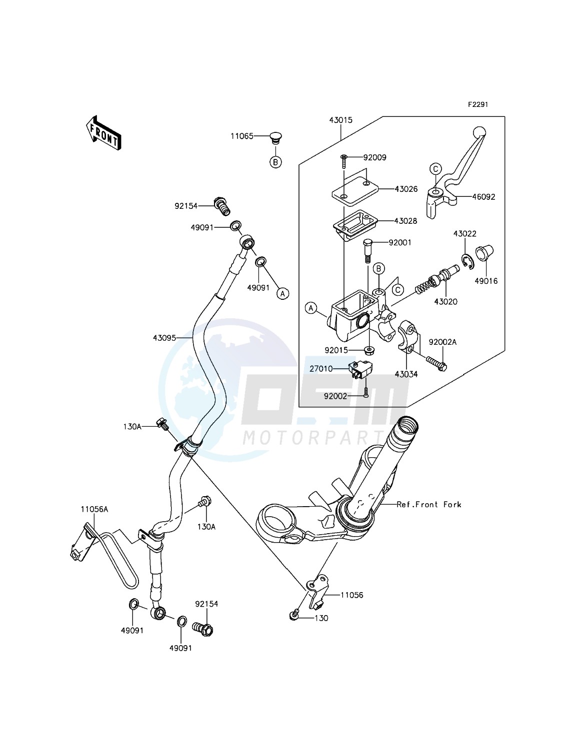 Front Master Cylinder blueprint