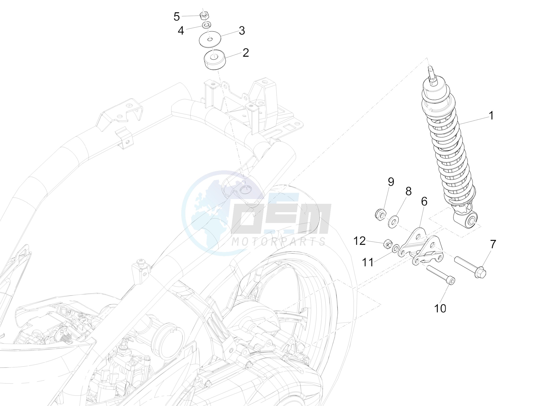 Rear suspension - Shock absorber/s image