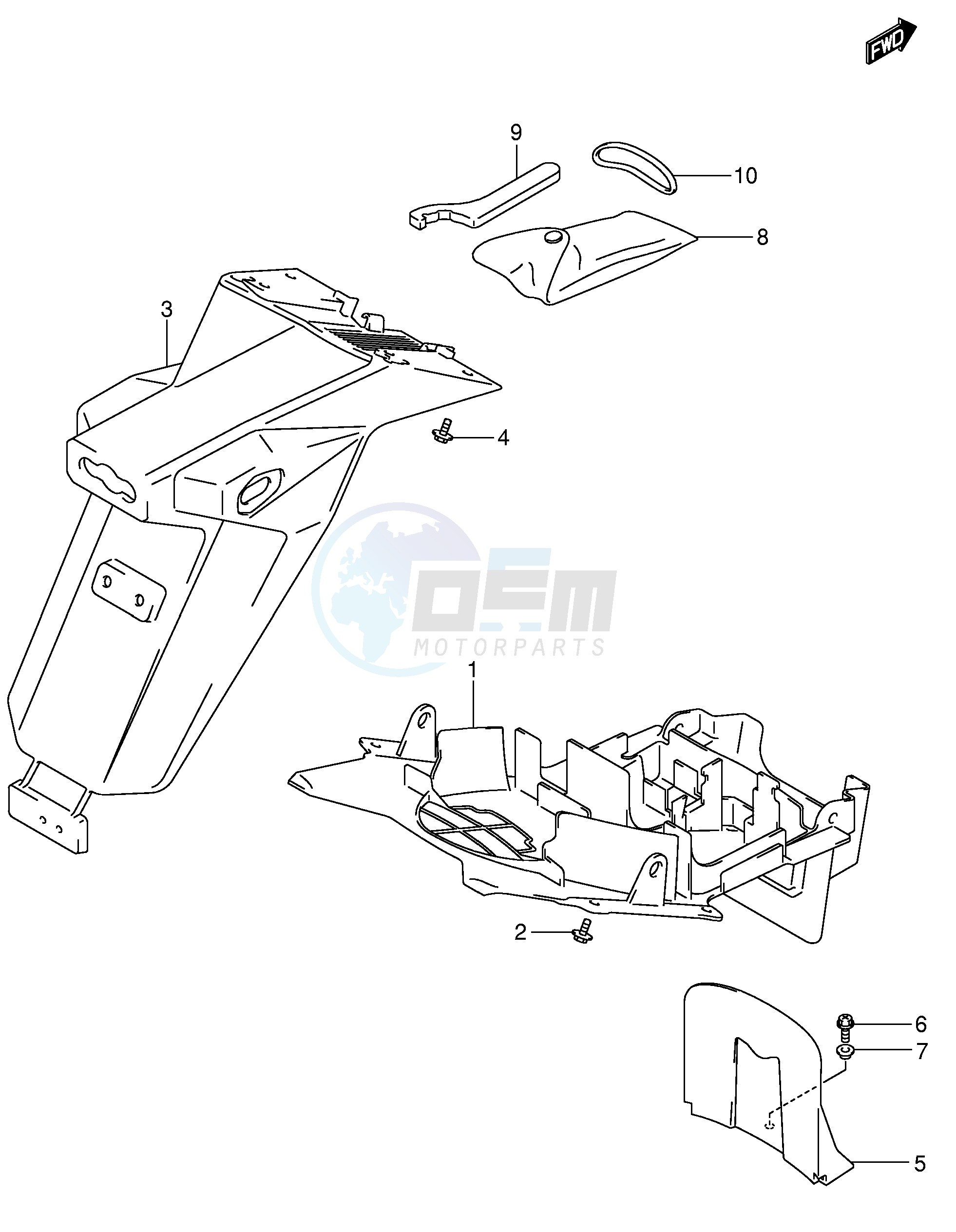 REAR FENDER (MODEL K3) image