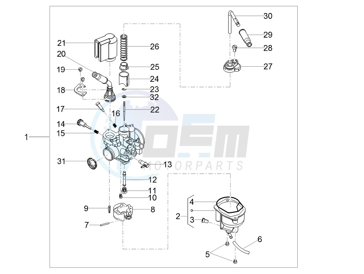 Carburettor  Parts blueprint