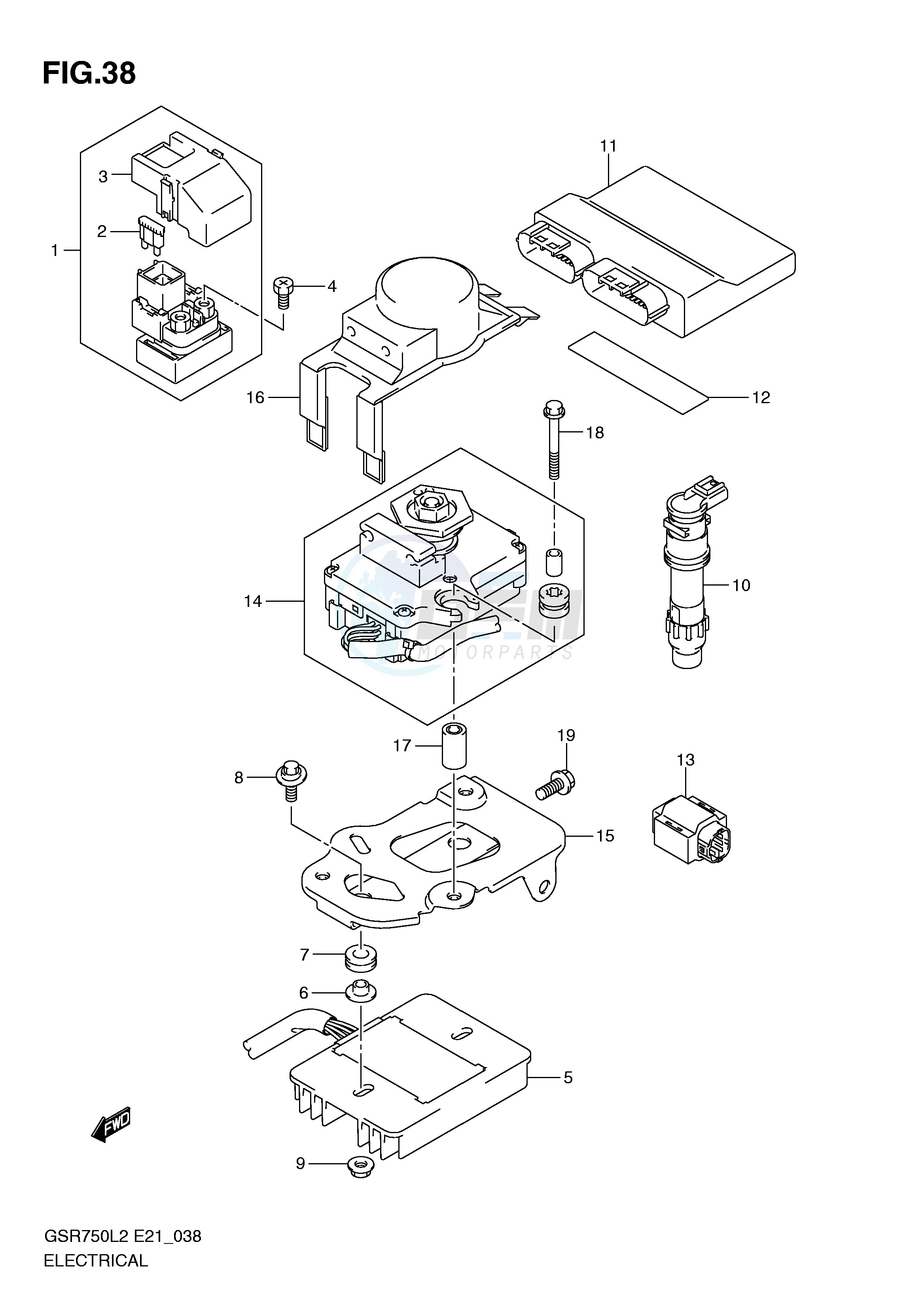 ELECTRICAL (GSR750L2 E21) blueprint