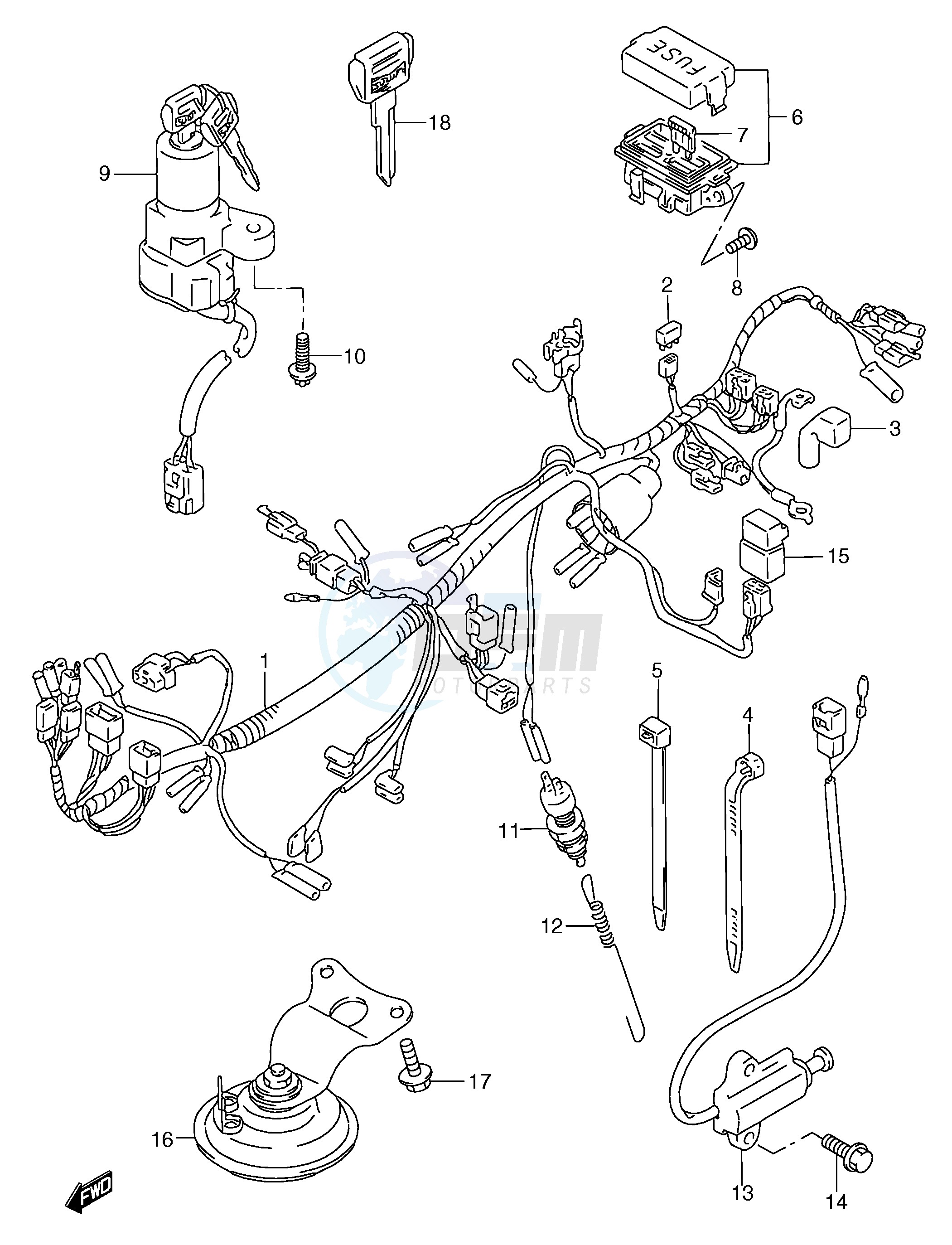 WIRING HARNESS (MODEL S T) image