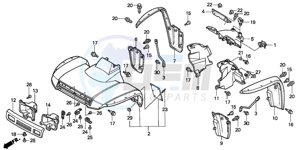 FRONT FENDER blueprint