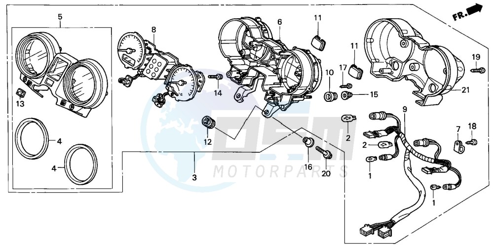 METER (CB600F3/4) blueprint