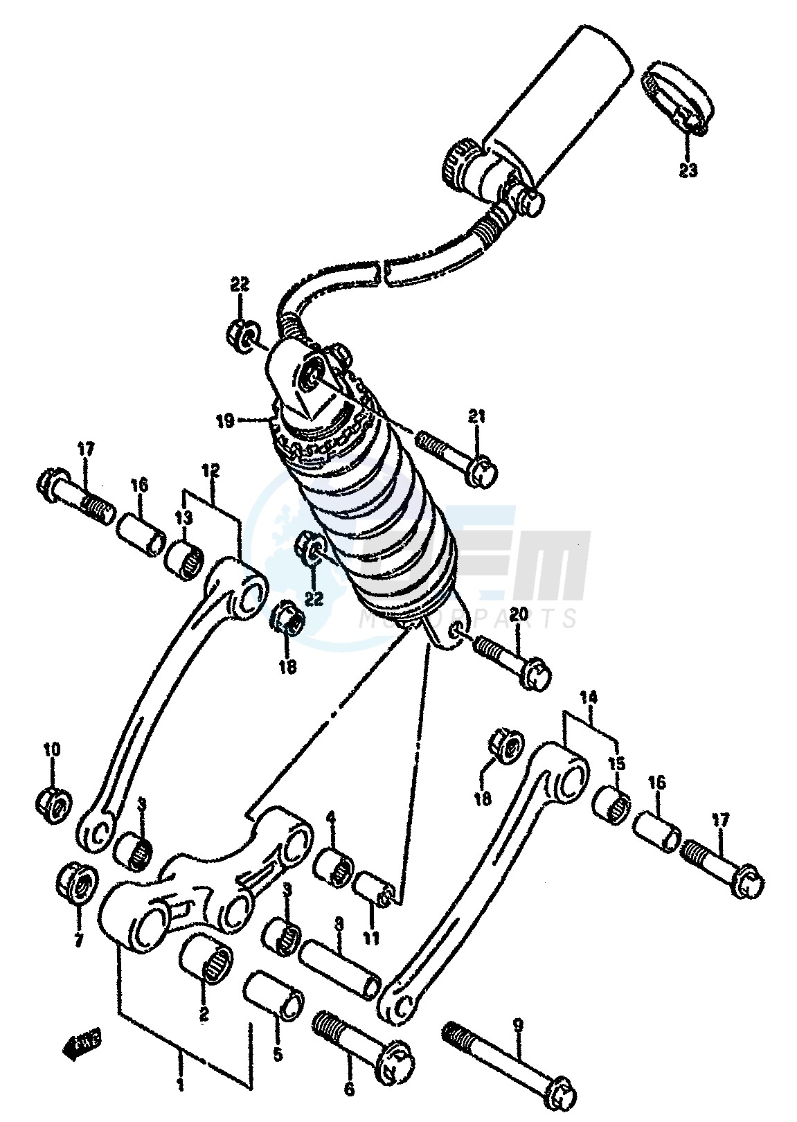 REAR CUSHION LEVER (SEE NOTE) image