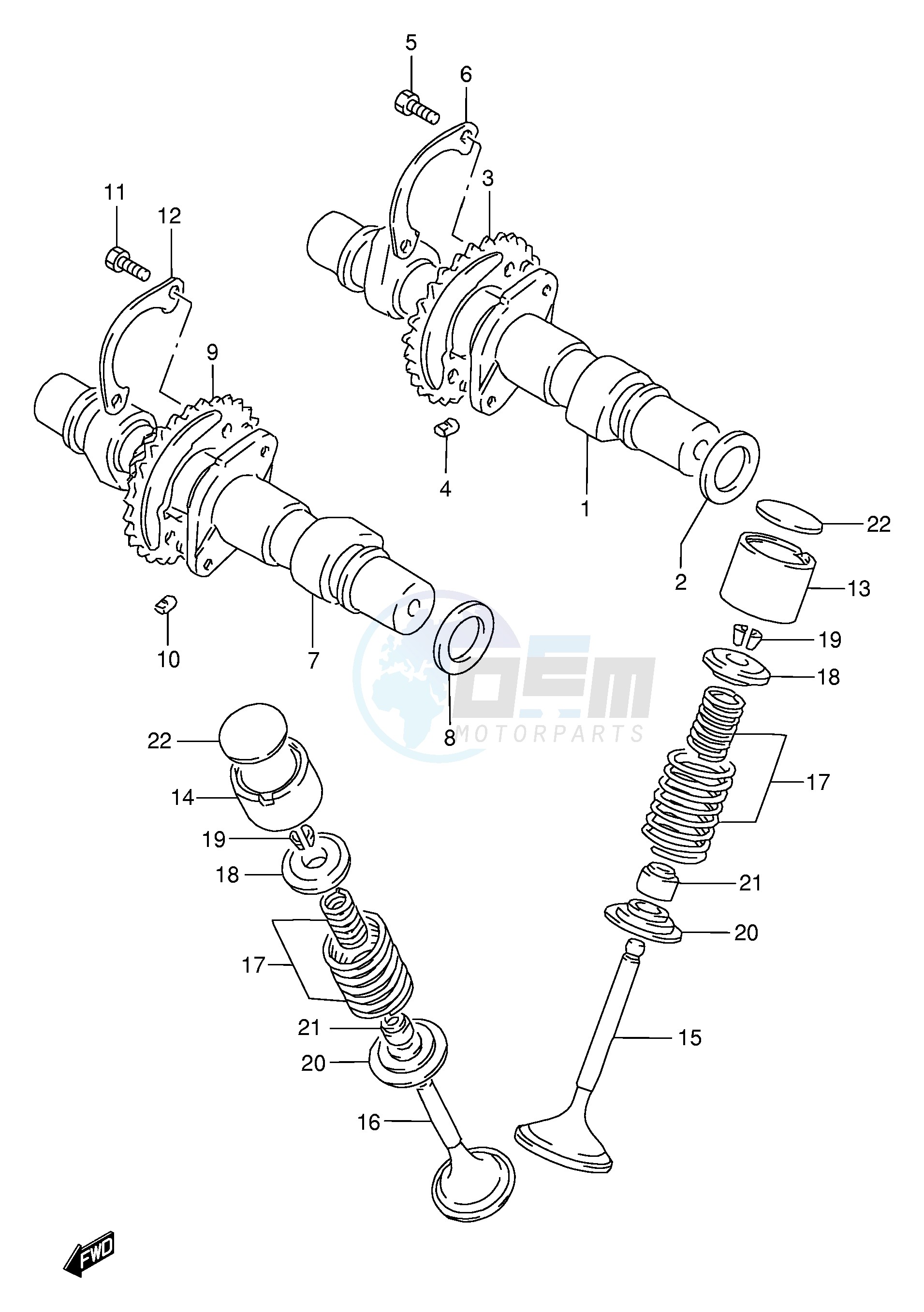 CAM SHAFT - VALVE blueprint