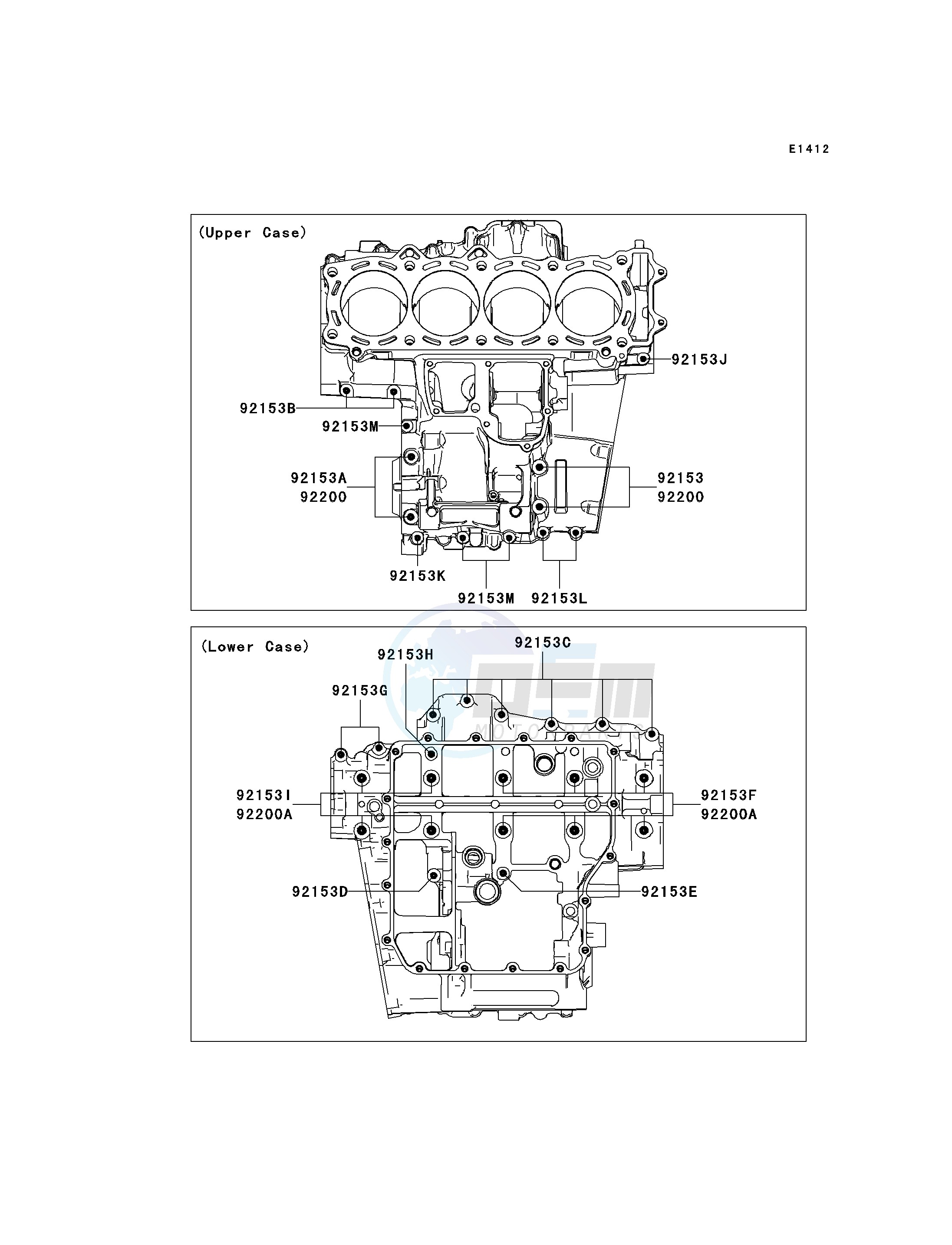 CRANKCASE BOLT PATTERN image