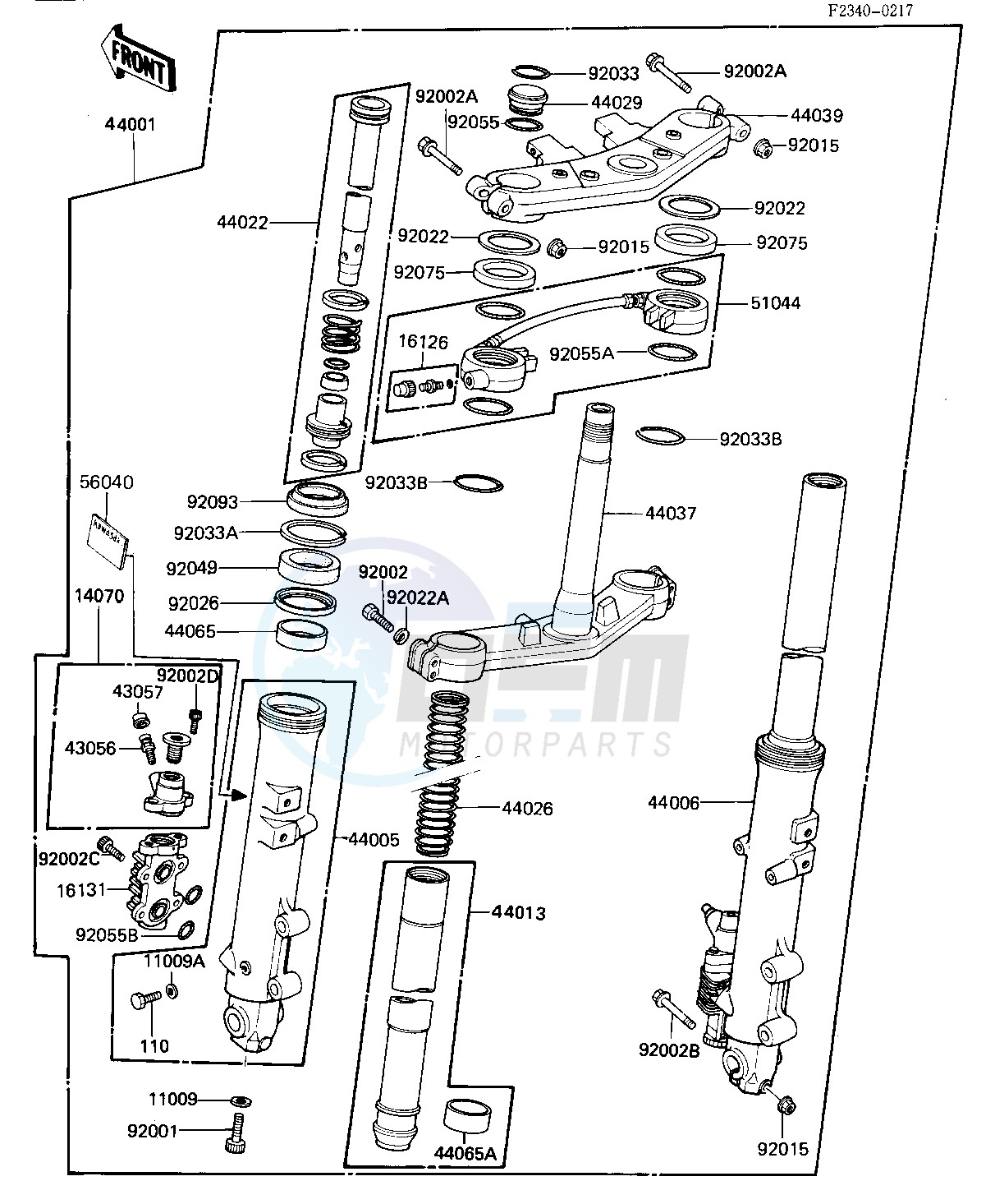 FRONT FORK blueprint