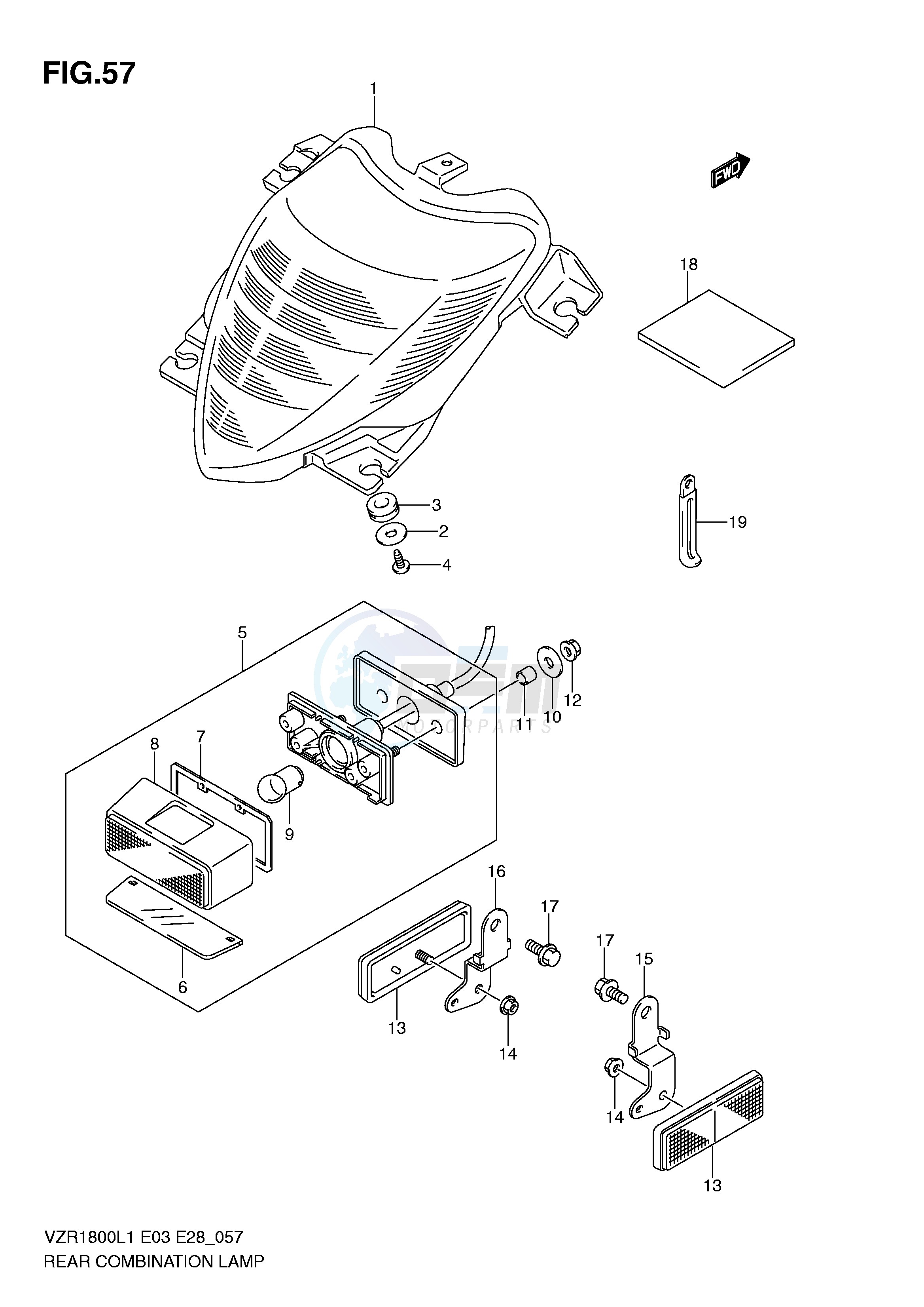 REAR COMBINATION LAMP (VZR1800ZL1 E3) blueprint
