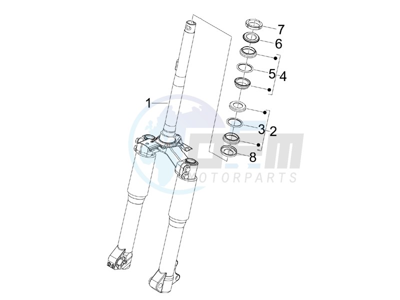 Fork steering tube - Steering bearing unit image