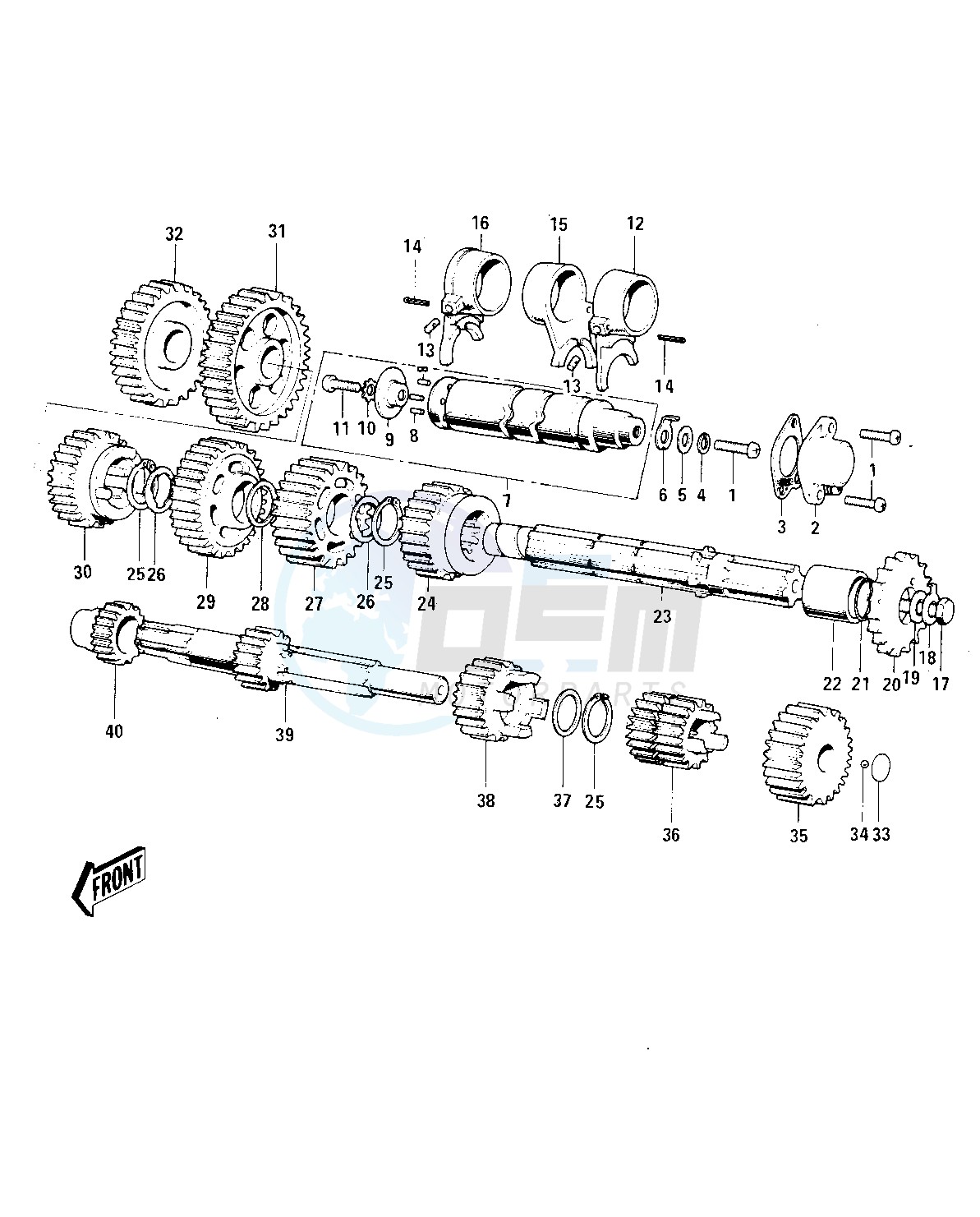 TRANSMISSION_CHANGE DRUM -- 74-75 MC1M_MC1M-A- - image