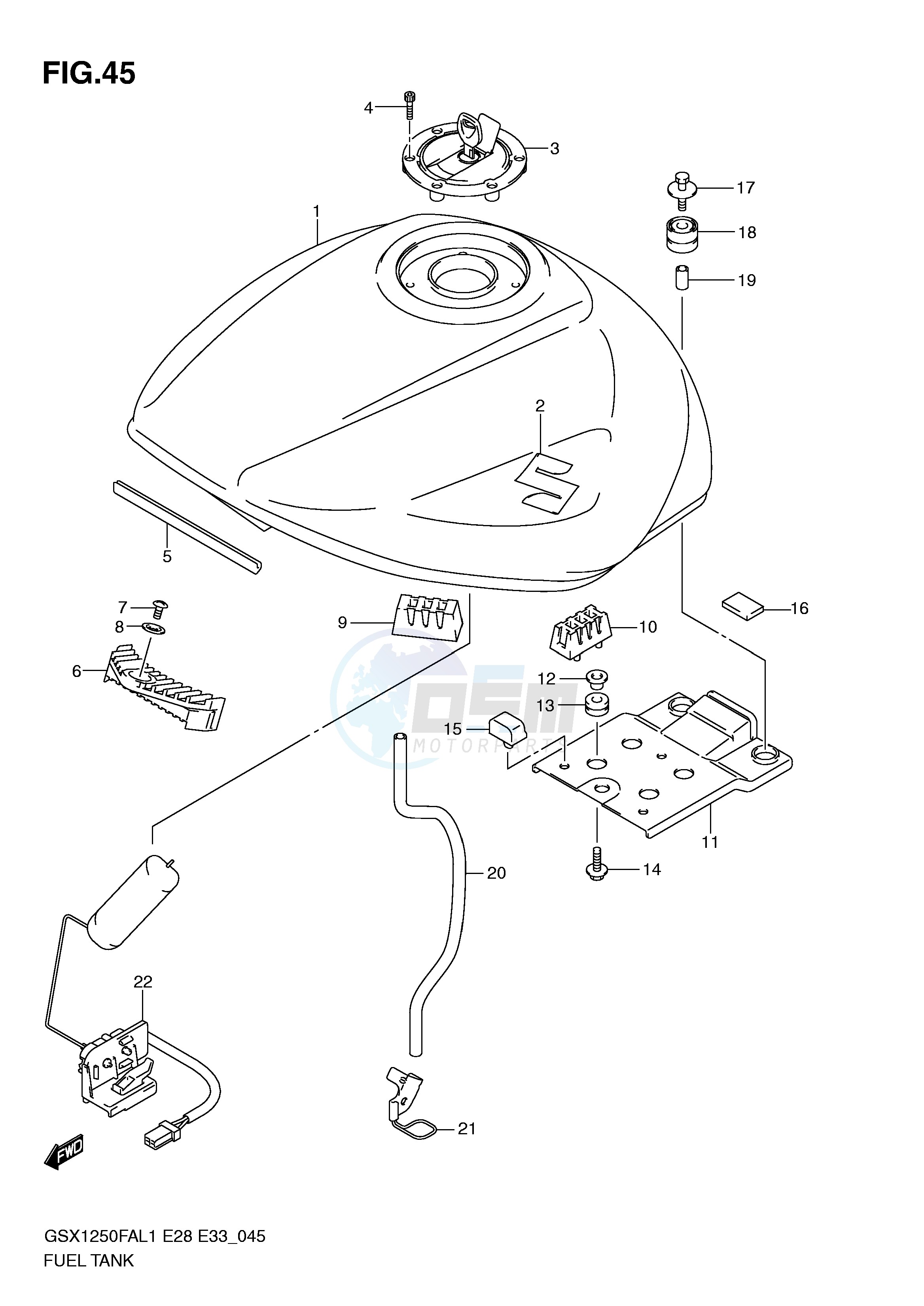 FUEL TANK (GSX1250FAL1 E33) image