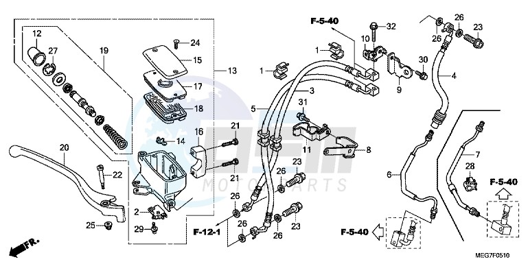 FRONT BRAKE MASTER CYLINDER (VT750C2S/ CS) blueprint